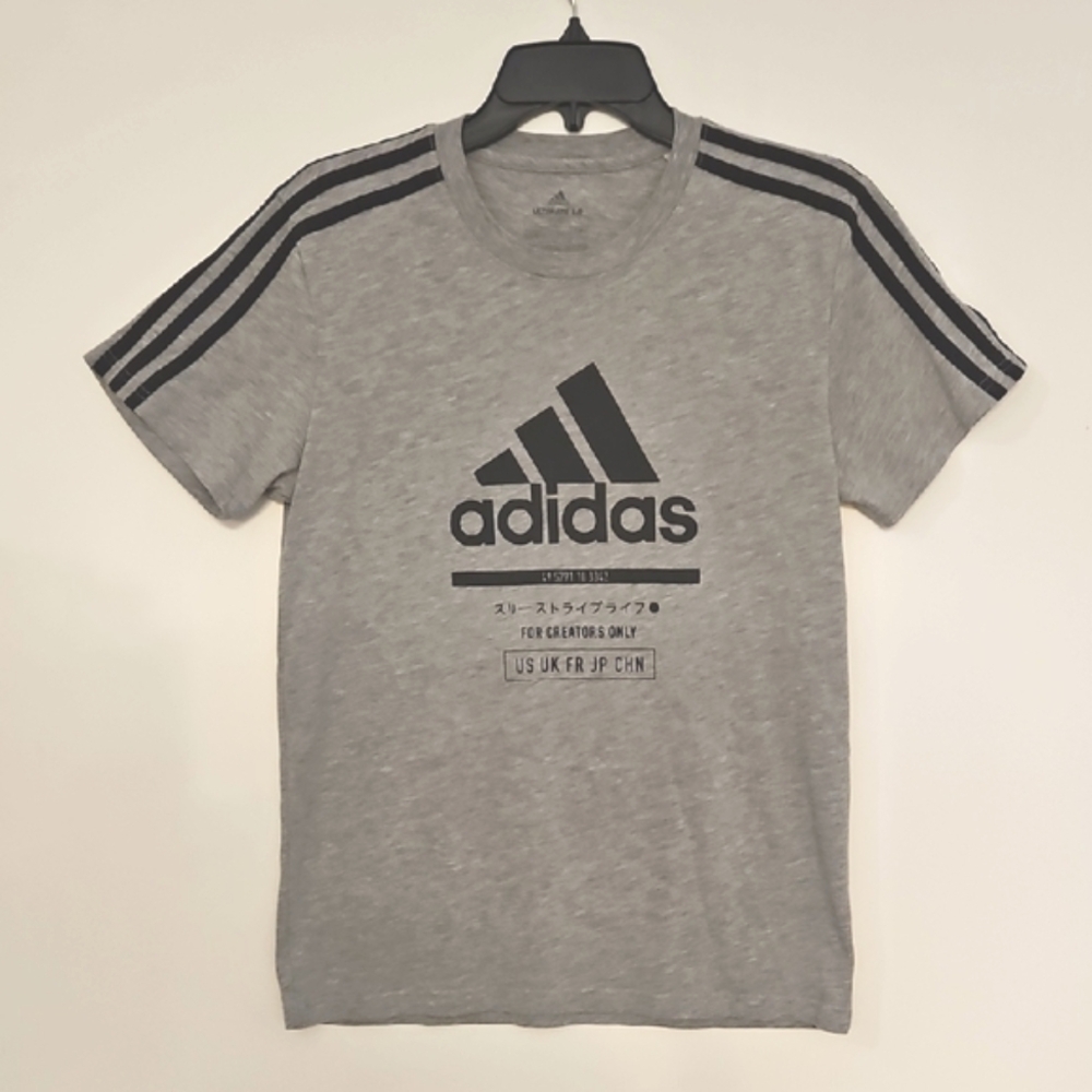 Adidas gray short sleeve graphic tee 'For Creators Only' SP Unisex Promo